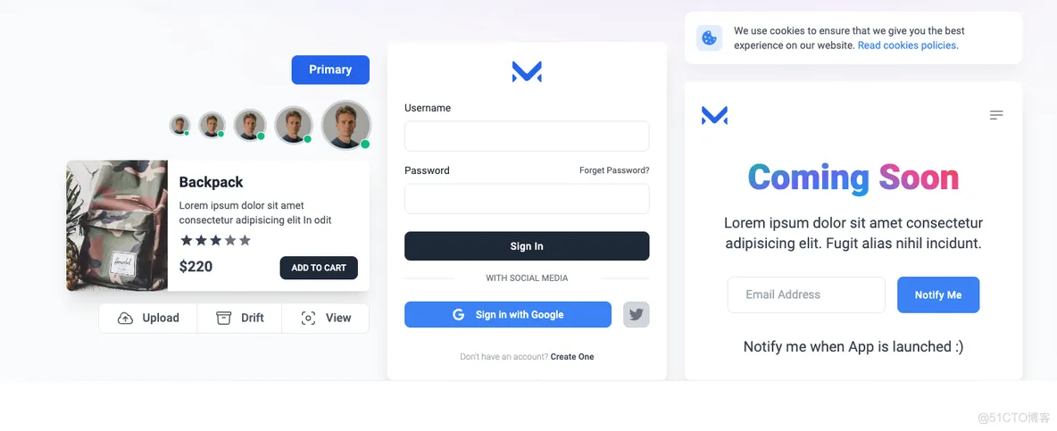 Meraki UI(基于Tailwind CSS构建的开源前端组件库)-江海资源网