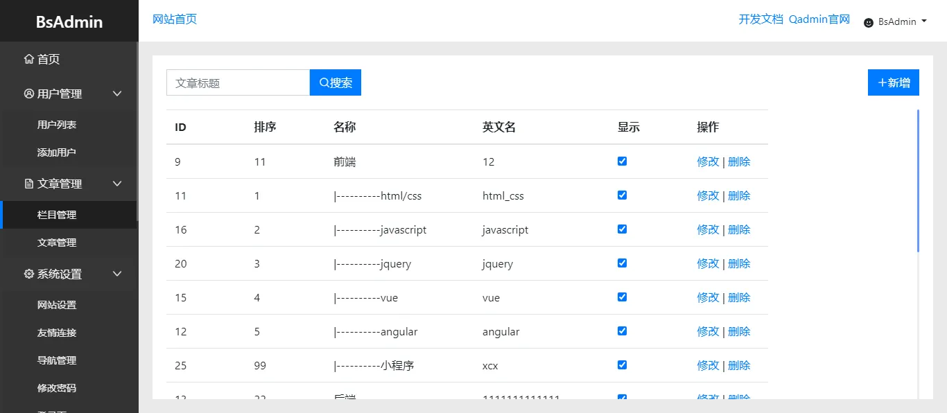 bsadmin(基于Bootstrap4构建的后台模板)-江海资源网